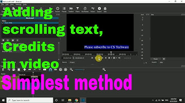 Shotcut: Easiest way to add scrolling text and credits in video