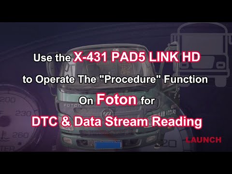 Launch X431 PAD V Elite Read DTC and Data Stream on Foton- launchx431.fr