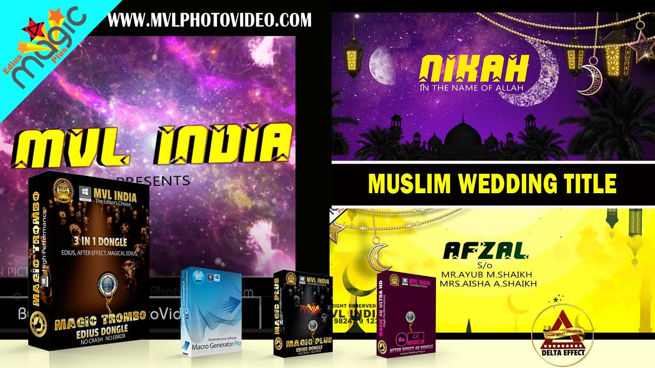 Edius Muslim Wedding Title Project Edius 7 Edius 8 Edius 9 Youtube