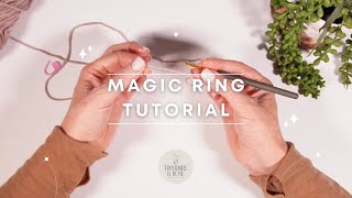 How to Crochet : Magic Ring (Magic Circle) | Beginner Amigurumi Crochet Tutorial