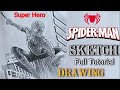How to draw spider man  spiderman easy drawing tutorial step by step  marvel super hero