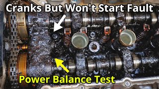 cranks but won't start fault - power balance test used to diagnose