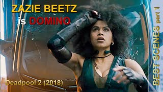 Zazie Beetz is Domino in Deadpool 2 | best scenes part1