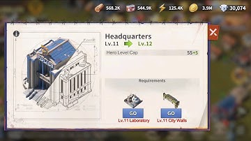 Fulfilling requirements for headquarter level 12 | Last Z Survival Shooter