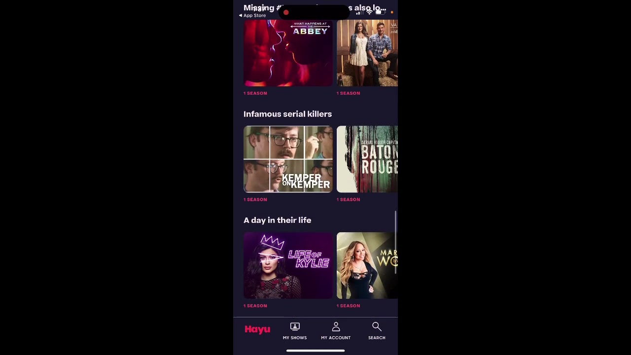 Hayu app - watch reality TV - quick overview