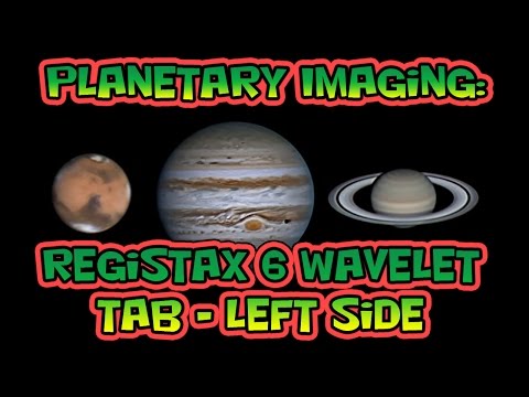 惑星撮影 - RegiStax 6 ウェーブレットタブの左側メニュー解説