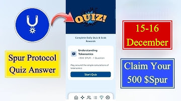 Spur Protocol Quiz Today 15 Dec | Spur Protocol Quiz Answer Today | Spur Protocol Daily Quiz Today