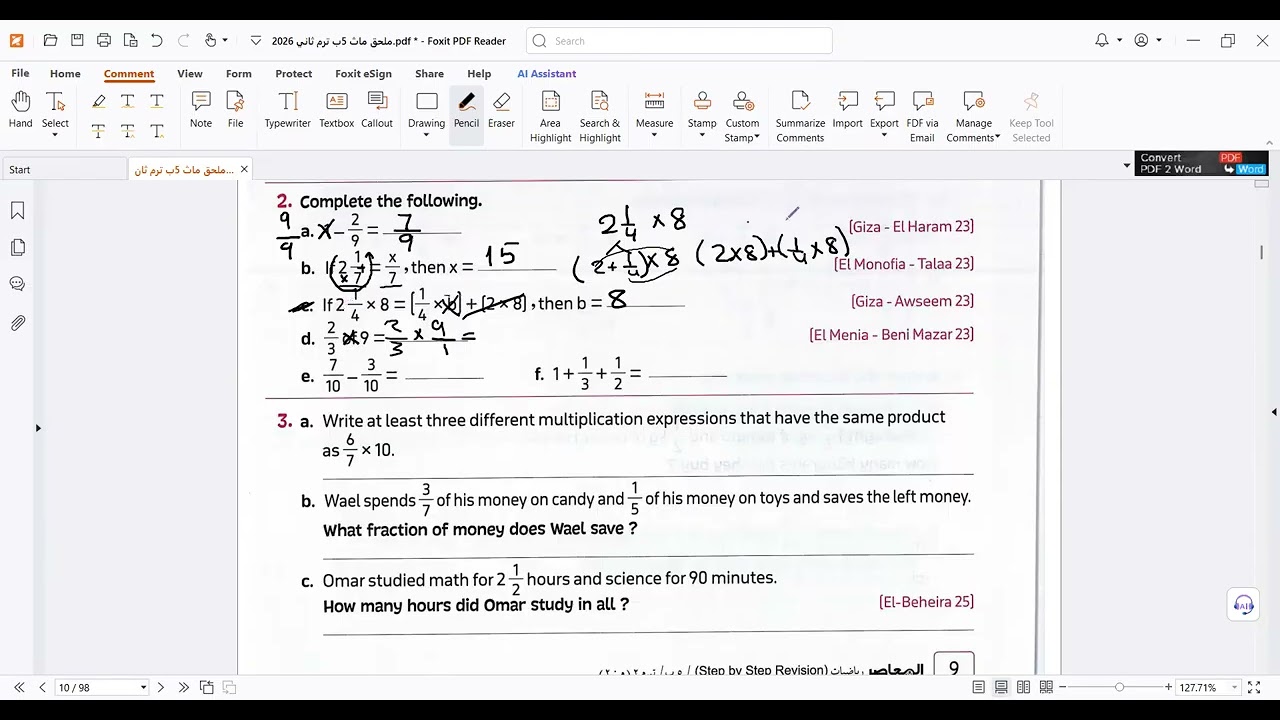 Grade 5 - February revision Part 2