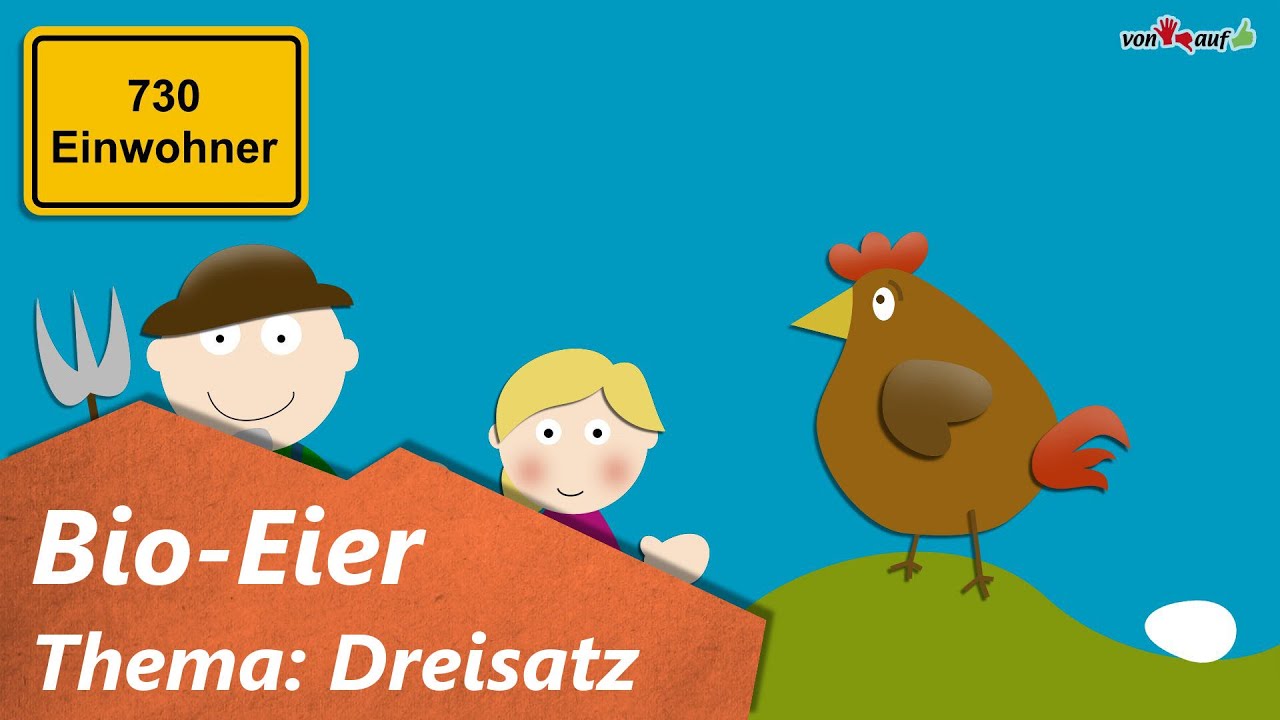 Animationsaufgabe Bio Eier - Dreisatz - Klasse 5 - YouTube