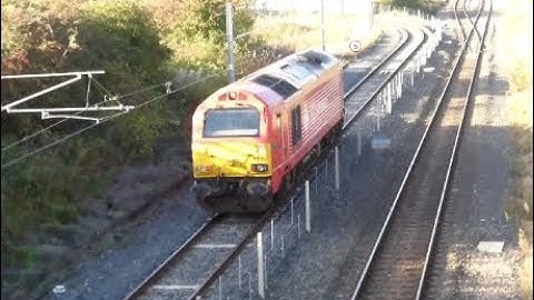 Class 67 018 Keith Heller arriving & leaving Hitachi Factory 18/9/18