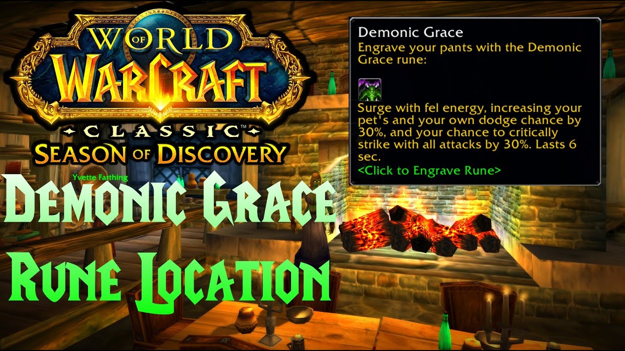 WoW SoD - Horde Warlock: Demonic Grace Rune Location - YouTube