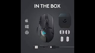 Unboxing Mouse para jogo sem fio recarregável Logitech G Series Lightspeed G502 preto