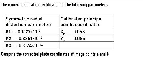 Photogrammetry photo coordinates corrections #worked example#