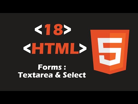 18-HTML : Forms ( Textarea , Select  ) - بالدارجة التونسيّة