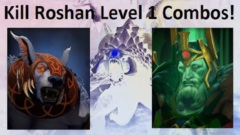 Dota 2 Kill Roshan lvl 1 Combos #1 - Wraith king and Ursa