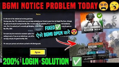 BGMI NOTICE PROBLEM SOLUTION | BGMI NOT OPENING TODAY | BGMI LOGIN PROBLEM TODAY | HOW TO OPEN BGMI