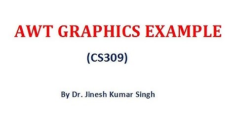 AWT Graphics Examples By Dr Jinesh Kumar Singh, GPC Sirohi