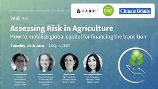 Webinar Assessing Risk in Agriculture: How to mobilise global capital for financing the transition