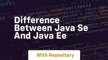 difference between java se and java ee