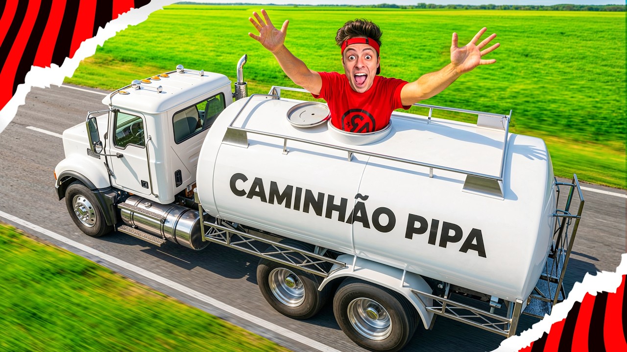 SOBREVIVENDO 24 HORAS DENTRO DE UM CAMINHÃO PIPA!