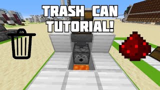 Minecraft 1.18 Simple Redstone Trash Can Tutorial!