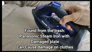 Scarp-n-Rapair: Panasonic Steam Iron with damaged plate causing damaged on clothes