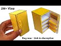 How to make Paper Fridge | Mini Refrigerator | Make Mini Cardboard  Refrigerator