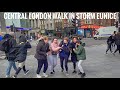 London Walking Tour | Storm Eunice Londoners blown to the ground as 122mph winds cause chaos