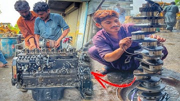 Rebuilding  966E Wheel Loader Full Engine || Repairing 6 Cylinder Engine in Local Workshop