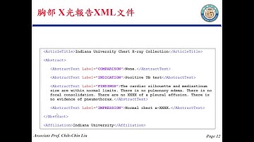 智慧醫療: 8-3 Open-i X光影像XML註解格式