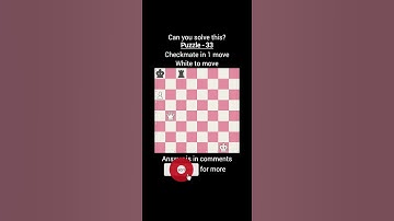 Chess Puzzle 33 #chess #puzzle #trending #youtube #shorts #youtubeshorts #ytshorts #india #reels