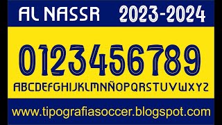 Al Nassr FC 2023-2024 Football Font FREE DOWNLOAD