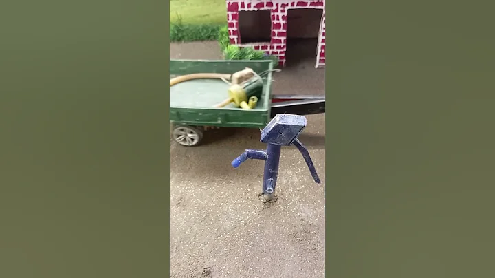 cow bathed with hand pump water /mini science project araf creator