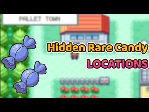6 HIDDEN RARE CANDY Locations Pokemon Firered Leafgreen