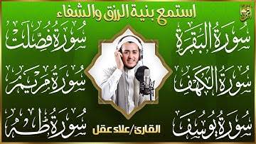 سورة البقرة، فصلت، يوسف، مريم، طه، الكهف | رقية شرعية للبيت شفاء وبركة وحفظ من الشيطان quran ruqyah