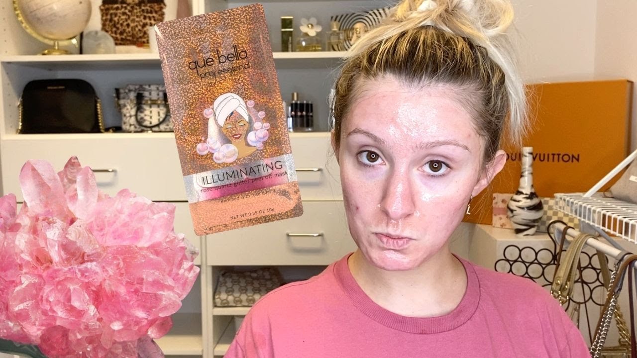 Que Bella Rose Quartz Glitter Peel Off Mask Review - Linn Style