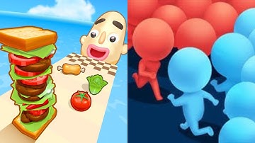 Sandwich Runner vs Count Master - All Level Gameplay Android,iOS - NEW MOD APK UPDATE GAMEPLAY