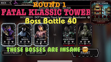 Fatal Klassic Tower Boss Battle 40+Rewards| These Bosses Are Insane| Round 1 | MK Mobile Gaming