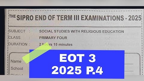 SIPRO P.4 SST EOT 3 2025 #2025