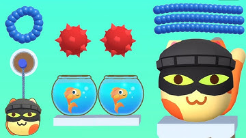 Draw To Smash: Logic Puzzle - Draw to Crash Thief Cat & Save the Aquarium | Draw A Line Puzzle Asmr