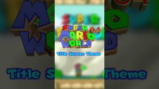 Sm64 World - Title Screen theme (Full Video in Comments) #shorts