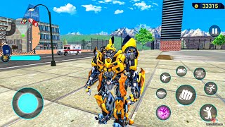 Bumblebee Multiple Transformation Jet Robot Car Game 2020 - Android Gameplay screenshot 2