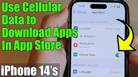 iPhone 14/14 Pro Max: How to Use Cellular Data to Download Apps In App Store