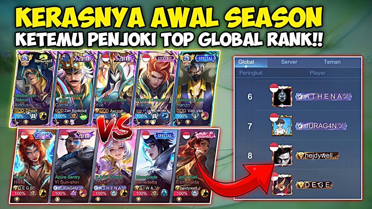 Kerasnya Awal Season Ketemu Penjoki Top Global Rank!! Aldousku Sampai Tersiksa!