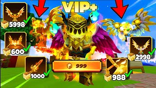 NEW VIP+ DOUBLE EPIC PHOENIX PET in Bed Wars Battle Pass!! (999 G-Cubes Pass)