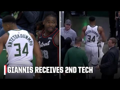 Giannis Antetokounmpo ejected after taunting Isaiah Stewart 👀 | NBA on ESPN