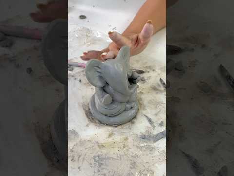Making Clay Ganpati ❤️🥹 #DIY #Craft #ganeshchaturthi #ShivangiSah