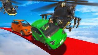 MILITARY CHOPPERS vs. SMALL CARS CHALLENGE! (GTA 5 Funny Moments)