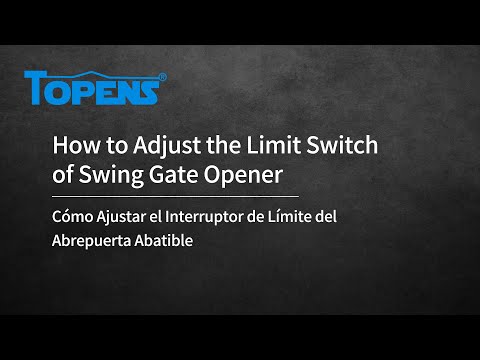 How to Adjust the Limit Switch of Swing Gate Opener