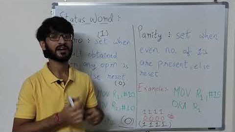 Lecture 2.1 : Special Purpose registers ( Status register, MAR, MBR/MDR)